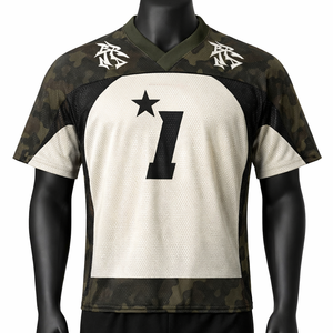 Camiseta Deportiva Transpirable para Hombre con Paneles de Malla y Camuflaje Personalizado, Camiseta Atlética de Manga Corta, Venta al Por Mayor OEM - Product Image 1