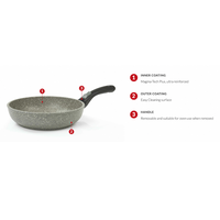 Casserole en aluminium antiadhésive de haute qualité, fabrication italienne, revêtement granit épais, pour soupes et sauces, compatible induction et gaz