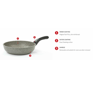 Casserole en aluminium antiadhésive de haute qualité, fabrication italienne, revêtement granit épais, pour soupes et sauces, compatible induction et gaz - Product Image 2