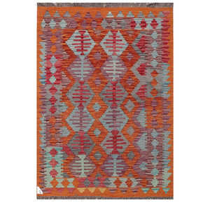 Alfombra Kilim de Maimana, Afganistán, 177 x 123 cm, Textil para el Hogar, Diseño Tradicional Hecho a Mano, Duradero y Elegante - Product Image 1