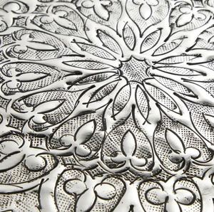 2023 Classy Argent Aluminium Traditionnel Plateau Ensemble Trois Quantité En Vrac pour La Maison Hôtel Ustensiles De Cuisine Table Décor Plats Assiettes - Product Image 5