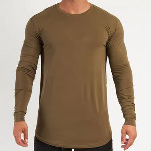 2025 alta calidad personalizada nueva ropa de Fitness ropa de gimnasio hombres ropa activa Muscle Fit Stringer deportes manga larga hombres camisetas - Product Image 5