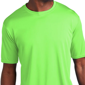 Camisetas transpirables de talla grande para hombre 100% Material de alta calidad hecho verde neón logotipo personalizado camisetas de algodón para hombre - Product Image 5