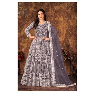 Filet papillon lourd avec broderie Codding Work Salwar Kameez Gown pour l'occasion de mariage du fournisseur indien - Product Image 1