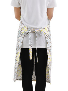 Tablier imprimé sans manches élégant accessoire de nettoyage de cuisine en coton recyclé durable pour cuisine d'hôtel utilisation en extérieur - Product Image 2