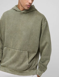 Sudaderas con Lavado Ácido de Alta Calidad para Hombre, 100% Algodón, 450GSM, Talla Grande, Logotipo Personalizado Impreso, Transpirables - Product Image 5