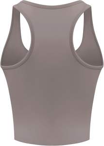 Mujeres sin mangas Tank Tops acanalado cordón lateral fruncido básico Crop Tank Top señoras - Product Image 2