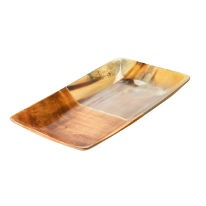 Bandeja personalizable Antic Natural Buffalo Real Cow Ox Horn para servir en el hogar con logotipo de guardería-Cuerno genuino para bandejas y tapas - Product Image 4