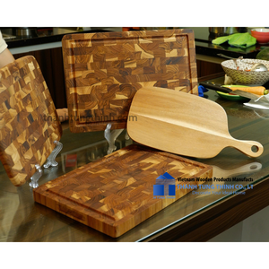 Best seller Non-toxic acacia wood cutting board end grain products kitchenware set for daily use Made In Vietnam - Product Image 4