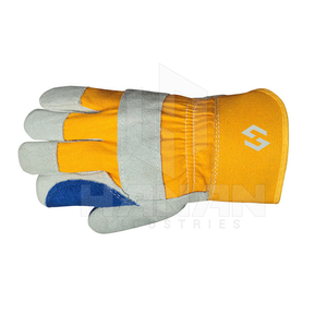 Guantes de trabajo duraderos de cuero y algodón para hombres Guantes DE SEGURIDAD multiusos al por mayor - Product Image 2
