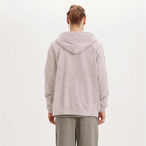 Acid Wash <b>Zip</b> <b>Up</b> Hoodies <b>Men</b> Custom Embroidery Streetwear Gym Wear Hooded Jackets Premium Quality OEM Wholesale Deals - Product Image 4