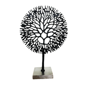 Vente en gros Sculpture de feuilles en métal doré faite à la main Décoration d'arbre pour hôtels, villas, bureaux pour la décoration intérieure - Product Image 3