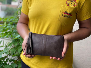Pochette en cuir véritable faite à la main pour femmes, décontractée, promo - Product Image 4