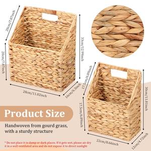 Panier de rangement suspendu 2 tailles Paniers muraux Panier de rangement fait à la main Vente en gros écologique Fabriqué au Vietnam - Product Image 3