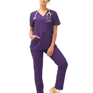 Vêtements de travail unisexes personnalisés à la vente chaude, blouses de travail confortables pour les professionnels de la santé et de la beauté, ensembles de blouses de travail - Product Image 4