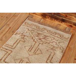 Turkish Rug, 1,6x12,5 ft Runner Rug, <b>Brown</b> Persian <b>Wool</b> Vintage Rug - Product Image 5