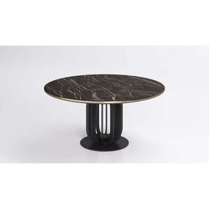 Soho Keramik Premium Modern Round <b>Dining</b> <b>Table</b> <b>Set</b> Assembled Marble Restaurant Furniture for Hotels - Product Image 1