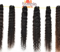 Ekstensi Rambut Manusia Asli India Tamil Nadu Remy Grosir, Kutikula Tersusun Rapi, Virgin Bundle, Double Weft, Gelombang, Untuk Sambungan Rambut