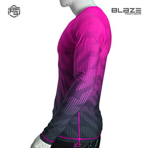 เสื้อ rashguard ซับลิเมตสำหรับผู้ชายแขนยาวสำหรับฟิตเนสยิมฟิตเนส BJJ การฝึกอบรมที่จำเป็น - Product Image 2