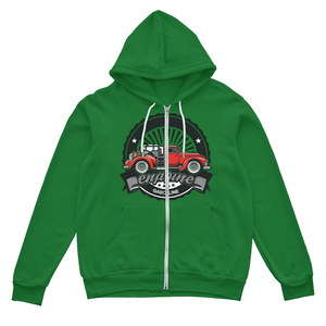 Sweat à capuche zippé en polaire pour homme, 100 % coton, coupe oversize, respirant, écologique, couleur unie, logo personnalisé sérigraphié sur le devant - Product Image 3