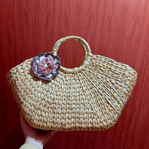 Sac à main en jacinthe d'eau bleu lotus du Vietnam fait main, vente en gros, TOP VENTE 2025 - Product Image 4