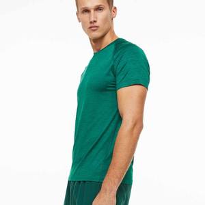 Accepter T-shirt vierge de couleur unie respirant à col rond pour hommes Votre propre conception T-shirt d'impression de logo T-shirt à séchage rapide pour hommes - Product Image 3