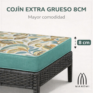 Cojines para Sillas de Jardín 120x55x8cm, Almohadas y Cojines Cómodos para Exteriores, Ligeramente Resistentes al Agua, Correas de Sujeción, Relleno de Espuma - Product Image 2