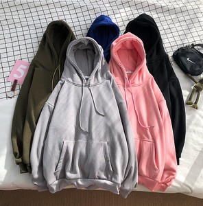 เสื้อฮู้ดแขนยาวผ้าฝ้ายสำหรับผู้ชายเสื้อสวมหัวเสื้อฮู้ดแบบเรียบโอเวอร์ไซส์โรงงานออกแบบโลโก้ได้ตามต้องการ - Product Image 2