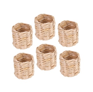 Porte-serviettes pour cadeau Artisanat fait à la main Rond de serviette en rotin nouvellement conçu Personnaliser l'emballage pour l'utilisation de table de fête de mariage - Product Image 3