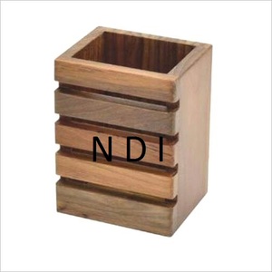 Estuche portalápices de madera con estilo de uso multiusos, soporte de almacenamiento para bolígrafos de decoración de mesa de escritorio u otros artículos de papelería - Product Image 6