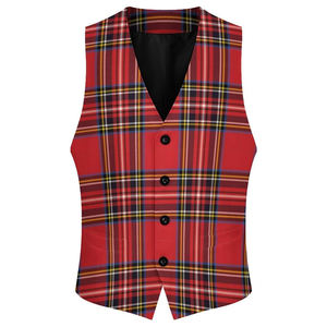 Gilets/gilets écossais formels à motif droit en tartan avec fermeture à boutons Scotland Kilt Company gilets écossais pour hommes - Product Image 3