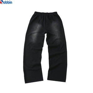 Pantalones de Moda Casual para Hombre, Pantalones Deportivos Personalizados con Pedrería, Pantalones de Chándal Holgados de Algodón de Corte Ancho - Product Image 2