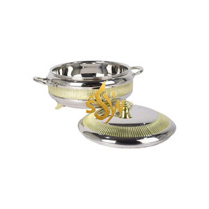 Casseroles rondes en bois avec pot isotherme en acier inoxydable pour le stockage des aliments, idéales pour les hôtels et les mariages, accessoires de restauration - Product Image 5