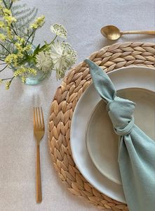 Napperons ronds en jacinthe d'eau les plus vendus napperons tressés variété de tailles décorations de table personnalisées pour Noël du Vietnam - Product Image 4