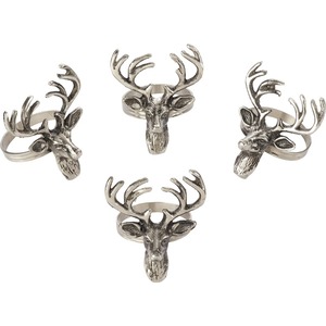 <b>Silver</b> Deer <b>Napkin</b> Ring Perfect For Winter Holiday Home Table Styling Luxury Dining And Seasonal Celebration From India - Product Image 4