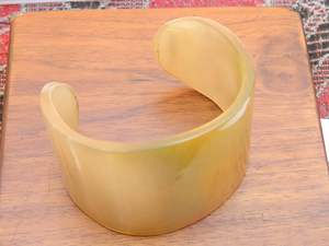 Horn Cuff <b>Bracelet</b> Buffalo Horn Cuff Bangle <b>for</b> <b>Women</b> <b>for</b> Natural Horn Color with <b>Bracelets</b> Design Agate by HF CRAFTS - Product Image 5