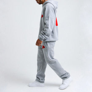 2024 survêtement évasé deux pièces personnalisé pour hommes vêtements décontractés empilés avec votre logo de conception taille XL pour l'hiver - Product Image 5