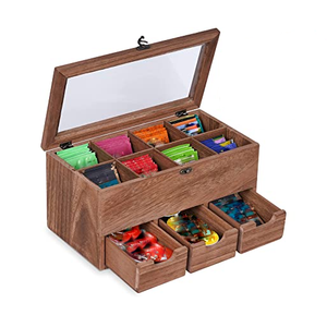 Super qualité luxe personnalisé Offre Spéciale nouveau Design fait à la main moderne personnalisé boîte à thé en bois maison cadeau décoratif article pin indien - Product Image 2