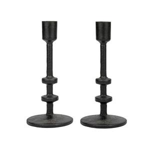 Modern Design Set of 3 <b>Black</b> High Quality Metal Candle <b>Holder</b> Stand Sleek Minimal Design Handmade for Home Decorative Lighting - Product Image 3