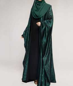 Beautiful Satin Silk Abaya Modest Satin Silk Abaya Style with Matching Chiffon Hijab Casual Wear Women <b>Islamic</b> <b>Clothing</b> - Product Image 2