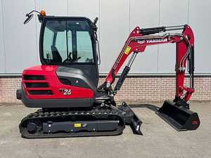 Mini-excavatrice sur chenilles Yanmar SV26 de 2,6 tonnes, compacte, à queue zéro, pour la construction, l'agriculture et l'aménagement paysager - Product Image 4