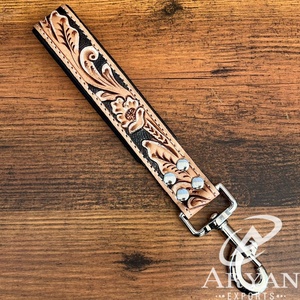 Correa de perro corta de cuero con mango acolchado de tráfico de cuero genuino resistente para control de entrenamiento - Product Image 1