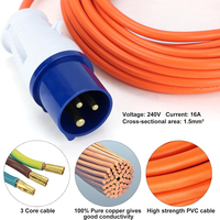 Câble d'alimentation robuste pour camping-car CEE 16A 230V 10/25M, cordon d'extension électrique H05VV-F 3*1.5/2.5mm