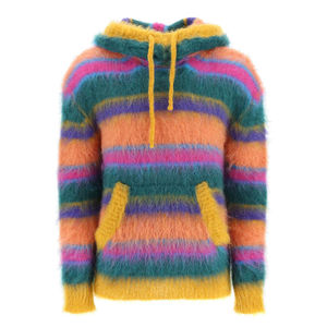 Hommes à la mode partout imprimer doux Mohair à capuche en gros hiver chaud pull confortable Mohair Hoodies - Product Image 1