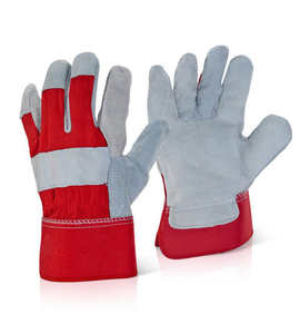 Gants de sécurité en cuir de vachette de haute qualité, cuir véritable, idéal pour la construction - Product Image 3