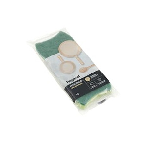 Spugna in Fibra Verde con Spugnetta per Uso Domestico, Set da 3 Pezzi - Product Image 2