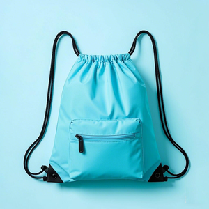 Gran oferta impermeable nueva bolsa de plástico con cordón con cuerda logotipo personalizado mochila de tela de algodón al por mayor - Product Image 3