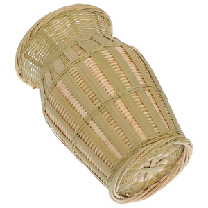 Jarrón de bambú tejido Beige hecho en Vietnam material ecológico para decoración del hogar y decoración de vajilla al por mayor - Product Image 3