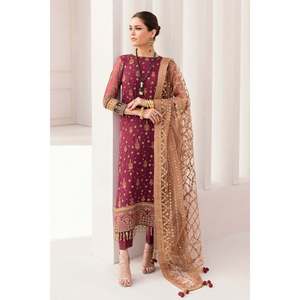 Conjunto de Traje de Chifón Bordado para Mujer CH11-02 Cosido - Product Image 1
