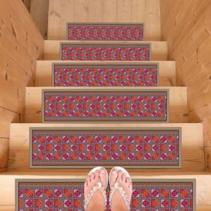 Alfombra con estampado geométrico, alfombra moderna lavable a máquina y fácil de limpiar, alfombra para pasillos. - Product Image 3